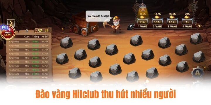 Đào vàng Hitclub thu hút nhiều người tham gia lựa chọn trải nghiệm 