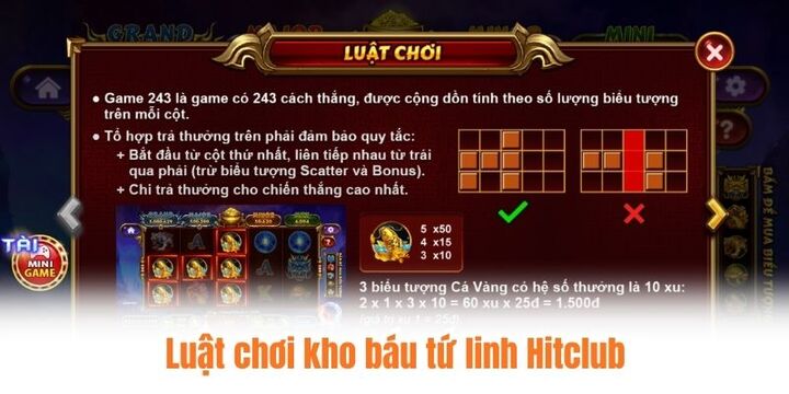 Nguyên tắc tham gia cá cược trong kho báu tứ linh Hitclub