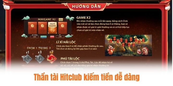Trò chơi độc đáo Thần tài Hitclub kiếm tiền dễ dàng