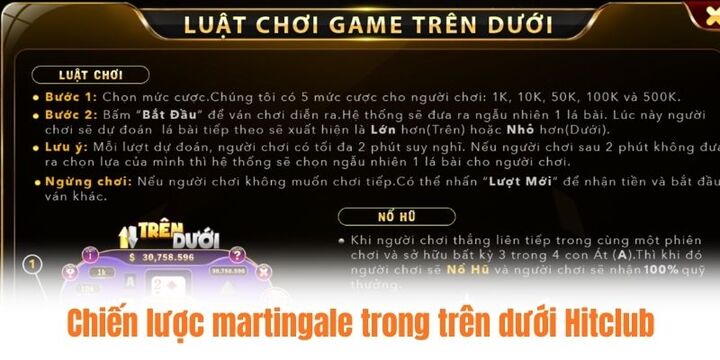 Cách cược trên dưới Hitclub như chuyên gia lão làng